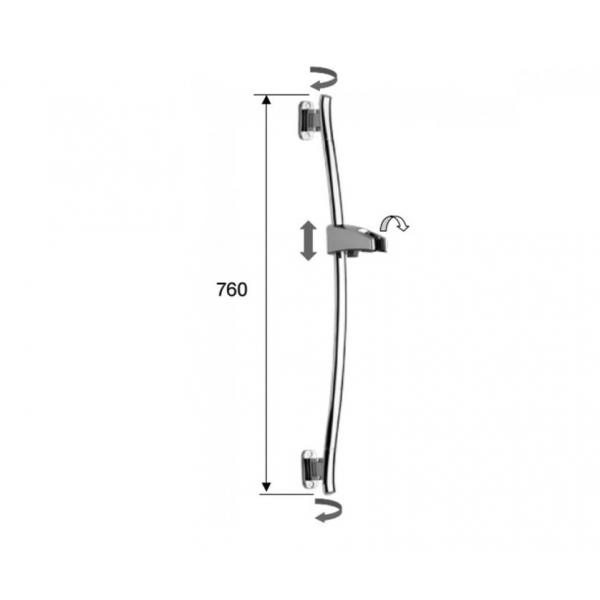 Душевая стойка 60 см REMER 313G