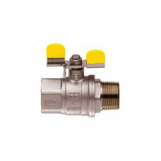 Кран шаровой для газа 1/2" внутренняя-наружная резьба REMER 409MF12