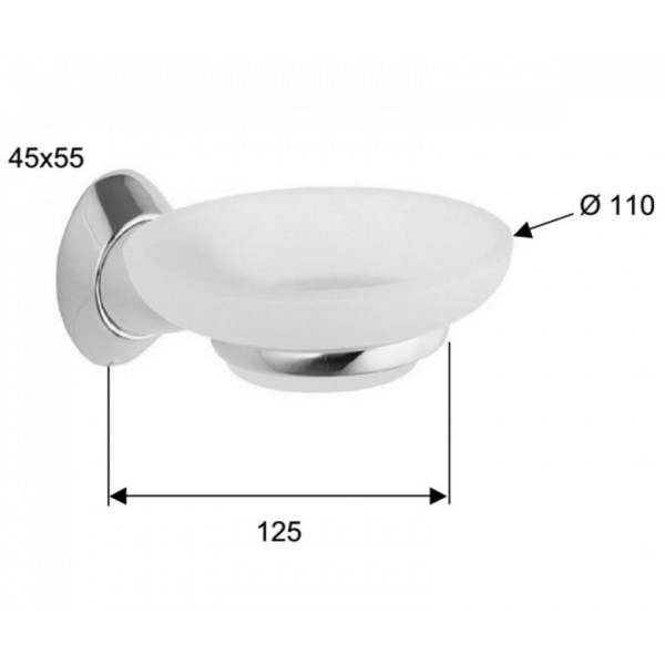 Мильниця скляна з тримачем REMER AM10