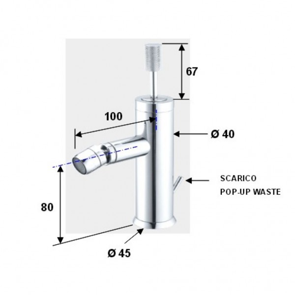Смеситель для биде джойстик DANIEL K18604CR
