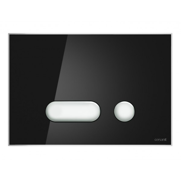 Кнопка черное стекло intera