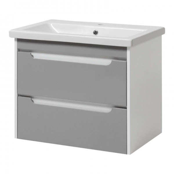 Тумба з умивальником 70см Valencia NEW grey ЮВВІС Сірий / Білий