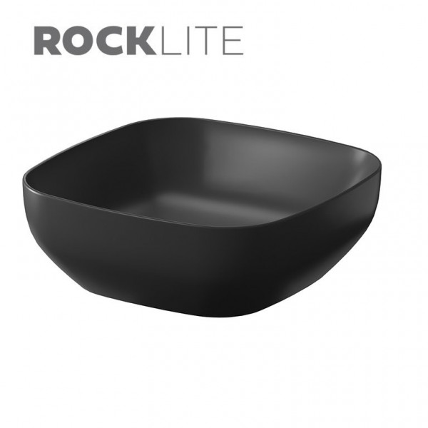 Умывальник чаша квадратная 38х38 антрацит матовый LARGA Cersanit K677-012