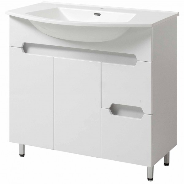 Тумба з умивальником 85см Естель ЮВВІС Білий