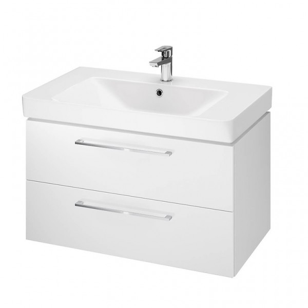 Тумба з умивальником 80см b389 lara mille 80 білий Cersanit