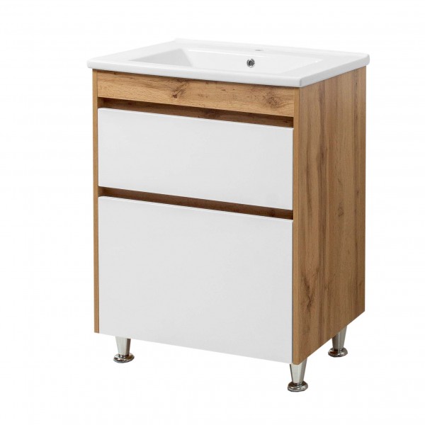 Тумба с умывальником 65см Венера ЮВВИС Дуб тахо / Белый