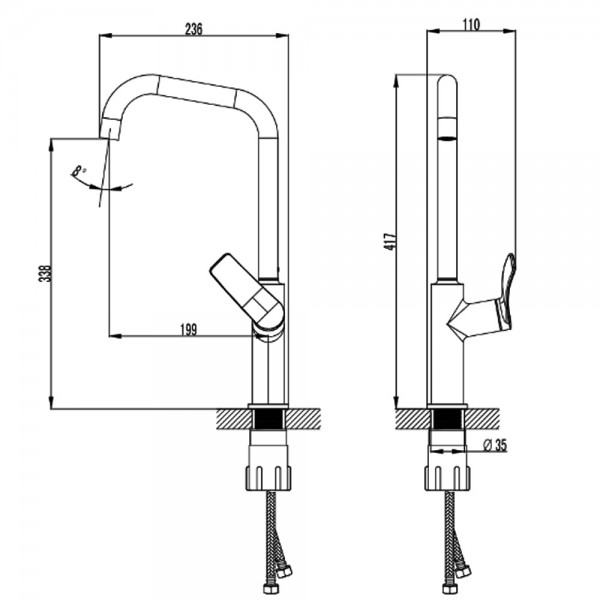 Змішувач для кухні DEVIT Universal 5030050