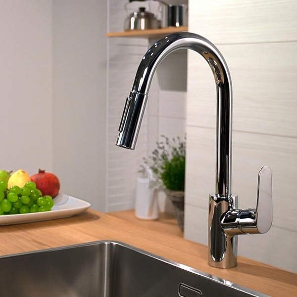 Смеситель для кухни с вытяжной лейкой на 2 режима струи Hansgrohe Focus 31815000