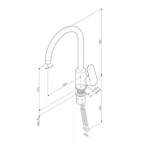 Смеситель для кухни AM.PM Like F80E07111