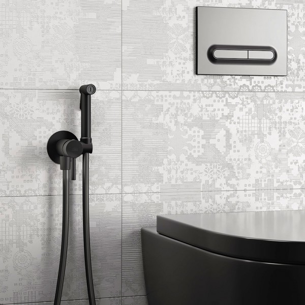 Гигиенический душ Paffoni Tweet Round Mix , черный (ZDUP110NO)