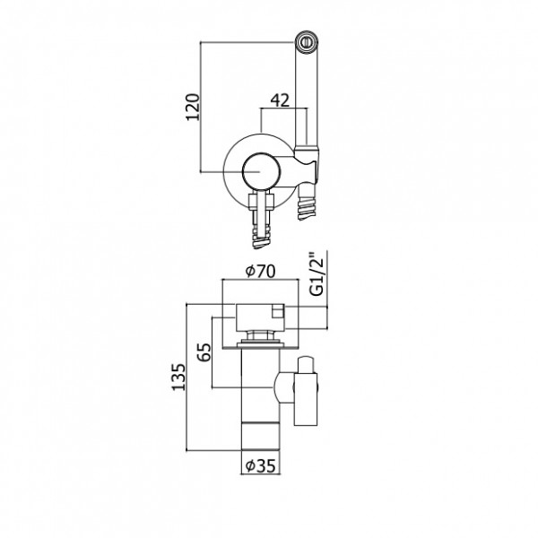 Гигиенический душ Paffoni Tweet Round Mix , черный (ZDUP110NO)