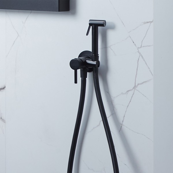 Гигиенический душ Paffoni Tweet Round Mix , черный (ZDUP110NO)