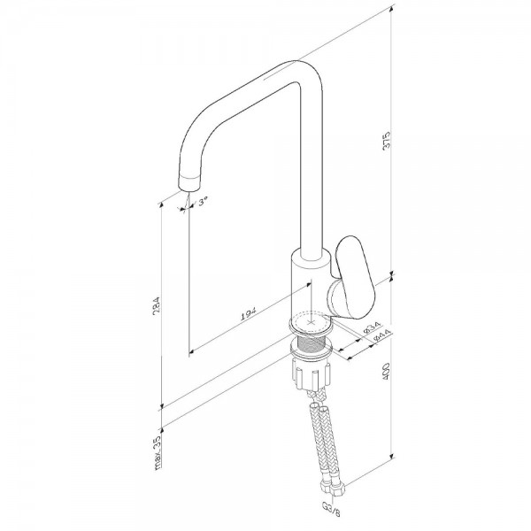 Змішувач для кухні AM.PM Like F8006011