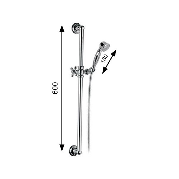 Душова стійка 60 см REMER 319L323CR