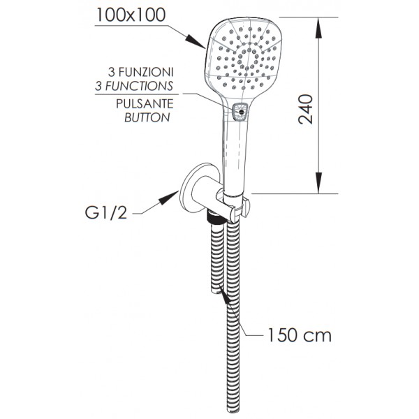 Душовий гарнітур Remer 337M318CP