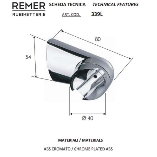 Тримач для ручного душу Remer 339L