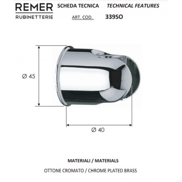 Тримач для ручного душу Remer 339SO