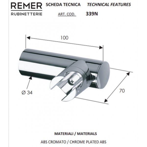 Тримач для ручного душу Remer 339N