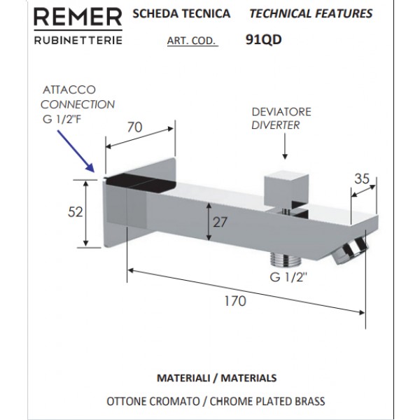 Душевая система Remer Q09S03