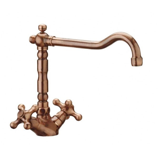 Змішувач для кухні двоважільний DANIEL V711464 мідь