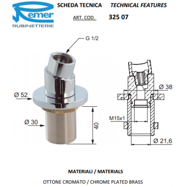 Тримач для душової лійки на борт ванни 32507