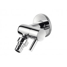 Кран для полива 1/2" AQUA-WORLD ВКр208 хромированная латунь
