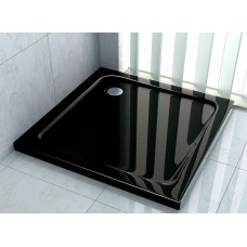 Поддон для душевой кабины черный 100 х 100 см  Aqua-World