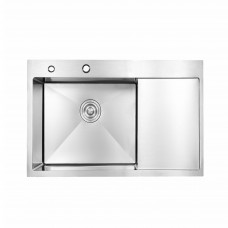 Мойка для кухни с крылом интегрированная нержавеющая сталь Lidz LDH6350BRUR45587