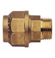 Муфта зажимная 25 мм для полиэтиленовой ПНД трубы латунь 3/4" REMER 490RM3425