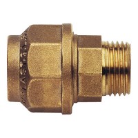 Муфта зажимная 32 мм для полиэтиленовой ПНД трубы латунь 1" REMER 490RM1032