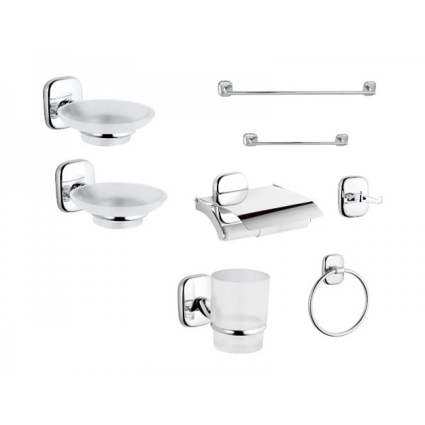 Набір аксесуарів для ванної кімнати REMER SU SET 8P