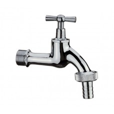 Кран для полива 1/2" вентиль REMER 200T12 хромированная латунь