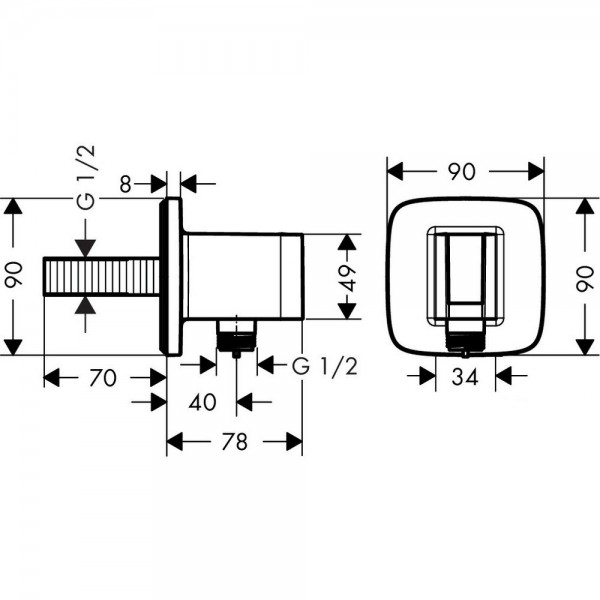 Подключение для шланга Hansgrohe Fixfit Porter E 26485000