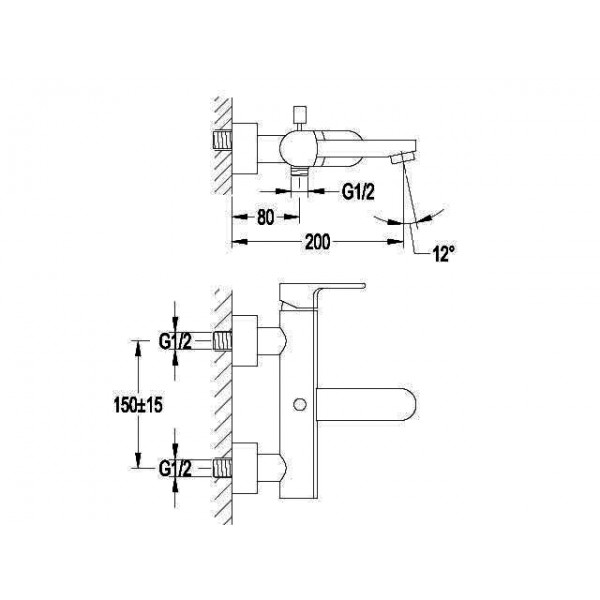 Змішувач для ванни AQUA-WORLD Sm8189-D69
