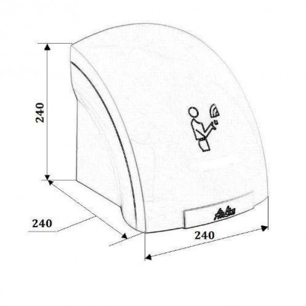 Автоматическая сушилка для рук 1750Вт AQUA-WORLD КСС301