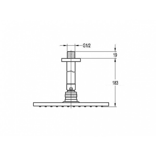 Верхній душ з кронштейном стельовий AQUA-WORLD Serena СМ40Сн.1.2