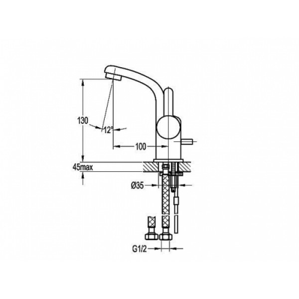 Змішувач для раковини AQUA-WORLD Serena M СМ40Сн.17.1
