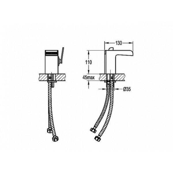 Змішувач для раковини AQUA-WORLD Cascade M СМ40Кд.17