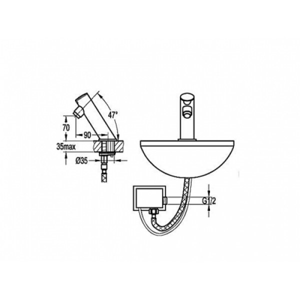 Кран для умывальника сенсорный (бесконтактный) AQUA-WORLD Caesar