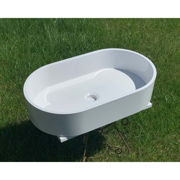 Умивальник накладний 600 х 360 мм білий Snail 172A100