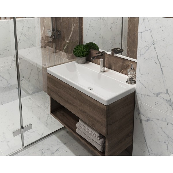 Умивальник накладний 740 х 420 мм білий Snail 106A100