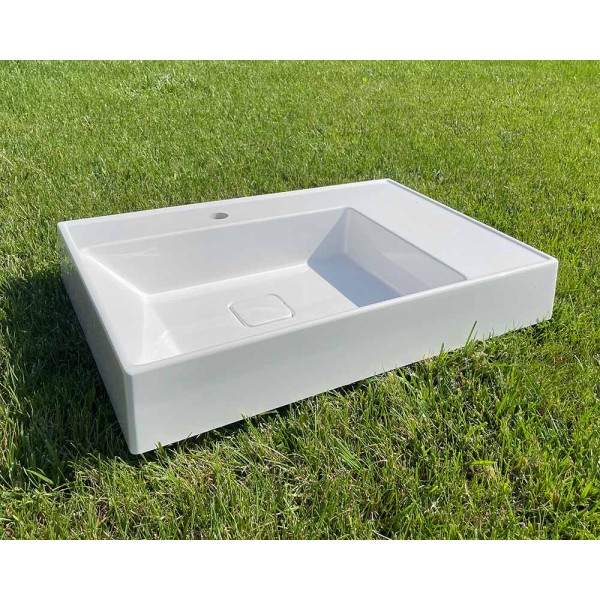 Умывальник накладной 700*500 мм белый Snail 160A100