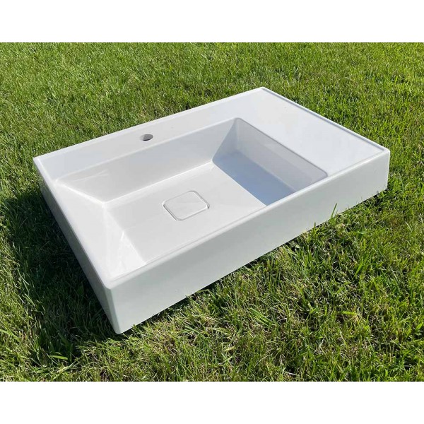 Умывальник накладной 700*500 мм белый Snail 160A100