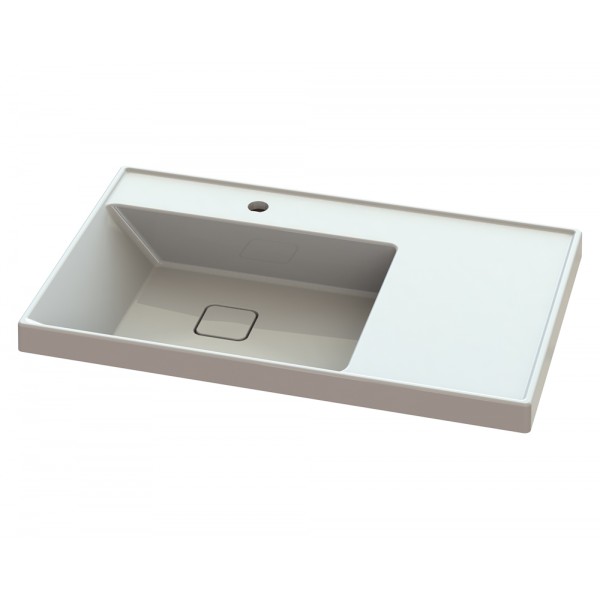 Умивальник накладний 795*495 мм білий Snail 181A100