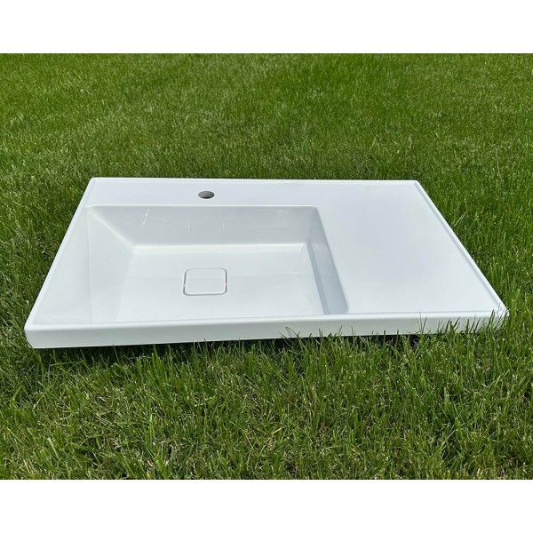 Умивальник накладний 795*495 мм білий Snail 181A100