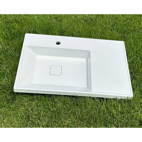 Умивальник накладний 795*495 мм білий Snail 181A100