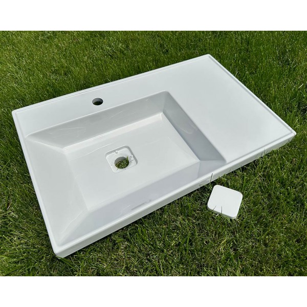 Умивальник накладний 795*495 мм білий Snail 181A100