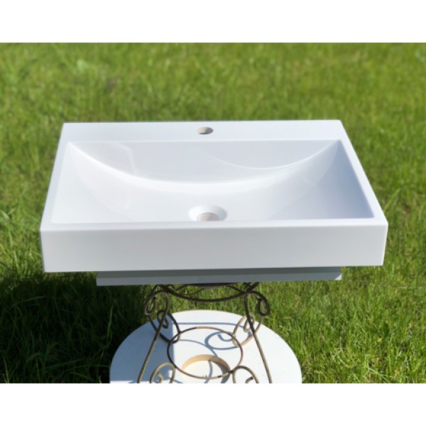 Умивальник накладний 600 х 415 мм білий Snail 148A100