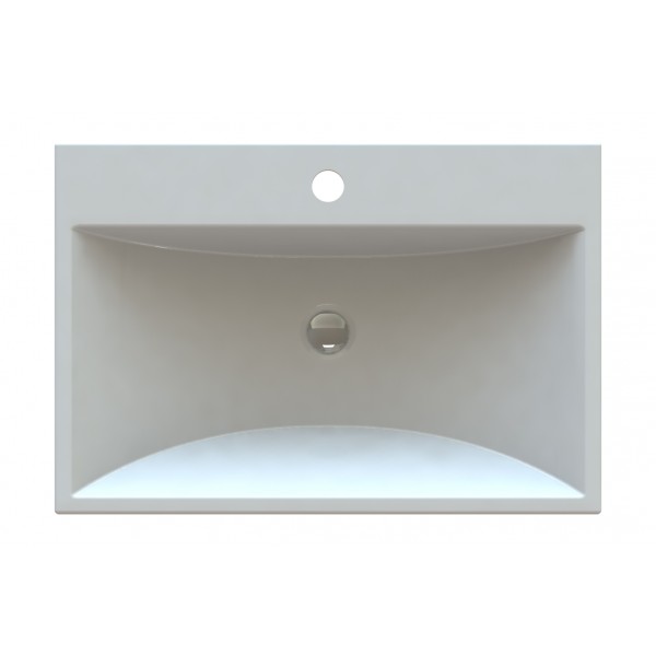 Умивальник накладний 600 х 415 мм білий Snail 148A100