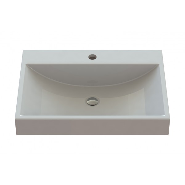 Умивальник накладний 600 х 415 мм білий Snail 148A100